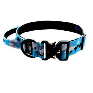 NWT ALCOTT TACTICAL DOG COLLAR SMALL BLUE GREY CAMO